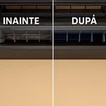 Turbină aer condiționat înainte și după curățare profundă